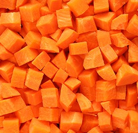 Carrots, Diced 3/8" IQF 20 lb.