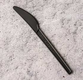 Plastic Knife, Compostable, Black