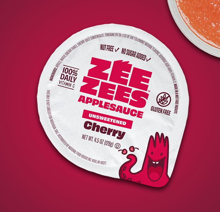 Zee Zees, Applesauce Cup, Cherry, Unsweetened, I/W, 4.5oz image