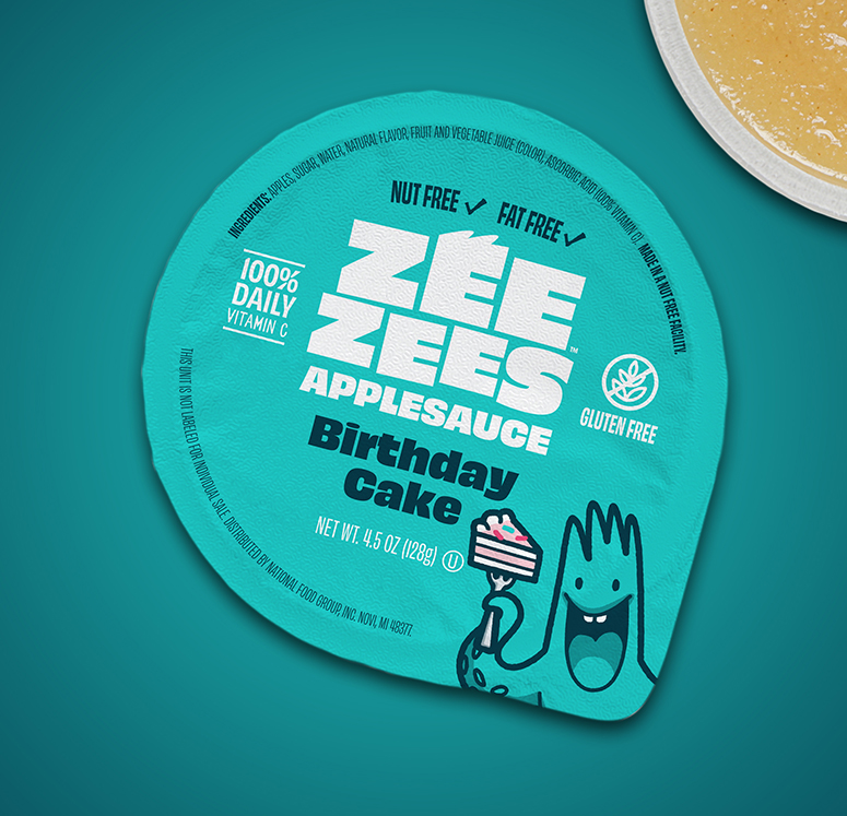 Zee Zees, Applesauce Cup, Birthday Cake, I/W, 4.5oz image