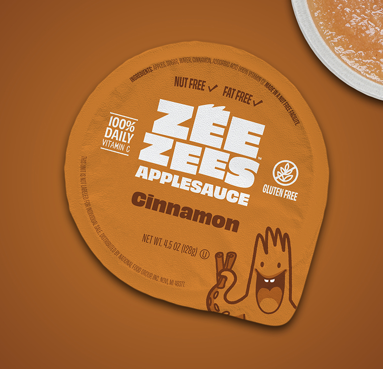Zee Zees, Applesauce Cup, Cinnamon, I/W, 4.5oz image