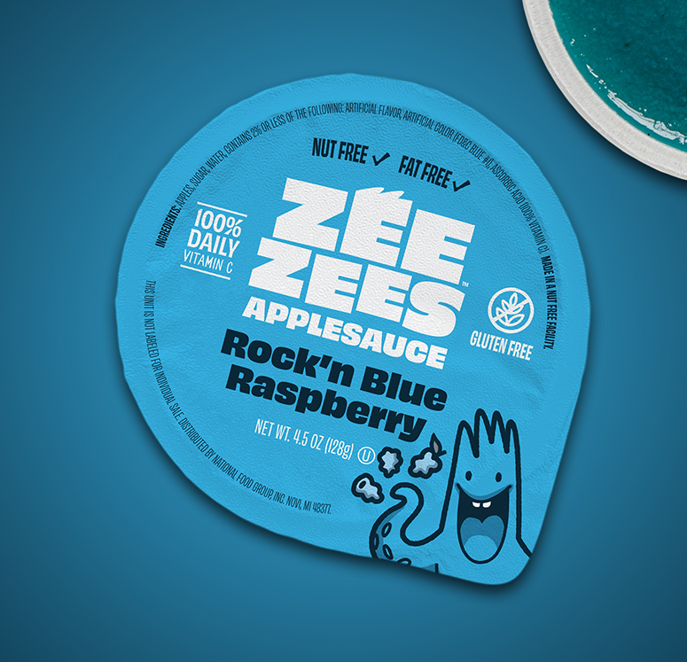 Zee Zees, Applesauce Cup, Rock'n Blue Raspberry, I/W, 4.5oz image