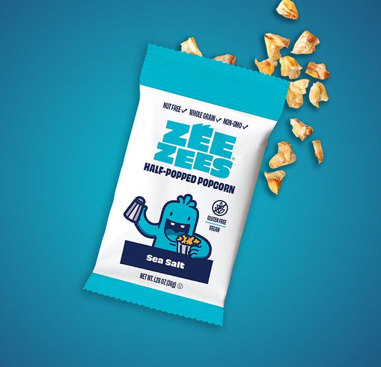 Zee Zees, Half Popped Popcorn, Sea Salt, I/W, 1.28oz image