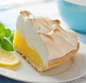 Pie, Lemon Meringue Cream, Pre-Sliced, 10"