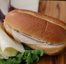 Sandwich, Turkey & Cheese on Sub Bun, WG, 4.40 oz., IW