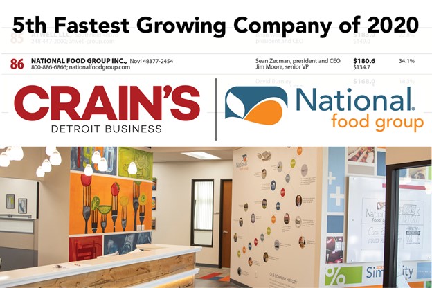 National Food Group Named 5th Fastest Growing Company On Crain’s Detroit Business Private 200