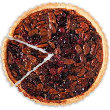 Pecan Pie with a slice cut out
