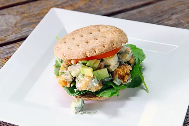 Avocado Fried Chicked Salad Sandwich